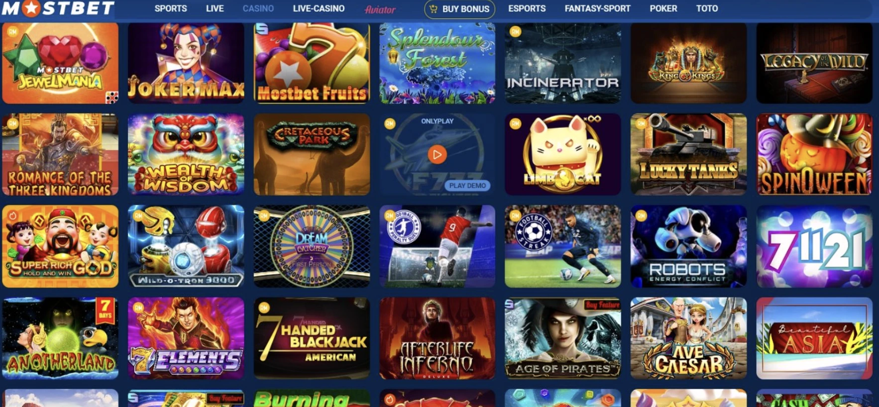 Casino Mostbet et Aviator